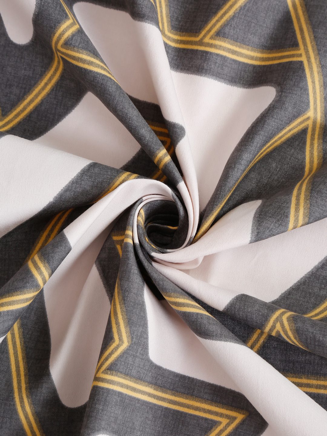 Hosta Homes Geometric Design Multicolored Bed Sheet With Pillow Covers image 4