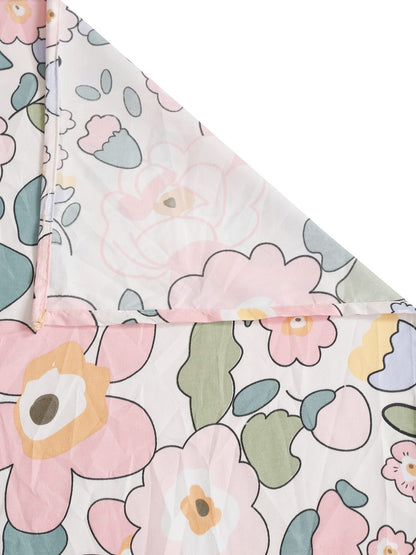 280 TC FLORAL DESIGN MULTICOLOR SINGLE SIZE BED SHEET WITH 1 PILLOW COVER BY HOSTA HOMES image 3