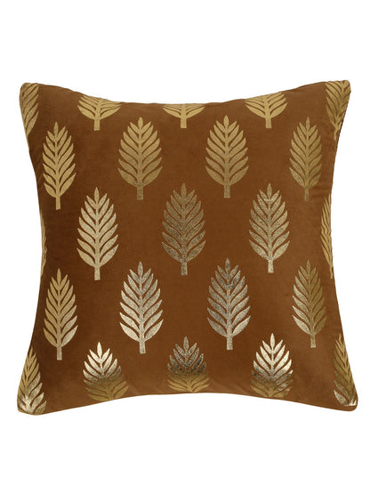 Premium Velvet Foil Printed Cushion Covers Pack of 5 | 16 x 16 Inch