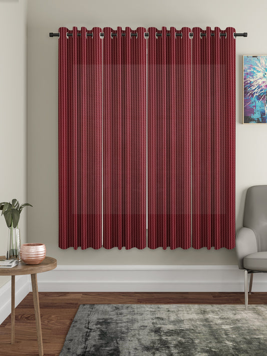 Geometric Design Window Curtain Pack of 4 image 0