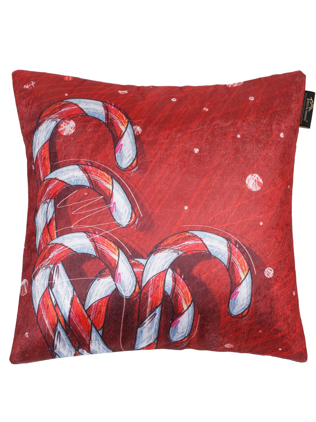 Soft velvet , Abstract Red & White  ,pack of 5 , zipper image 3