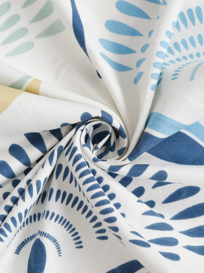 280 TC GEOMETRIC DESIGN MULTICOLOR SINGLE BED SHEET WITH 1 PILLOW COVER BY HOSTA HOMES image 4