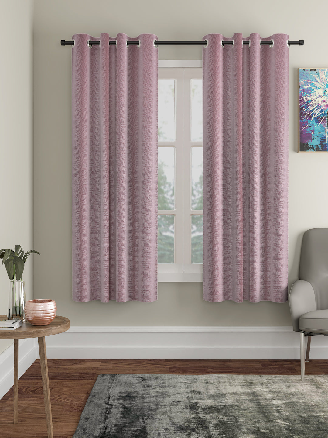 SELF TEXTURED BLACKOUT WINDOW CURTAIN PACK OF 2 BY HOSTA HOMES image 0