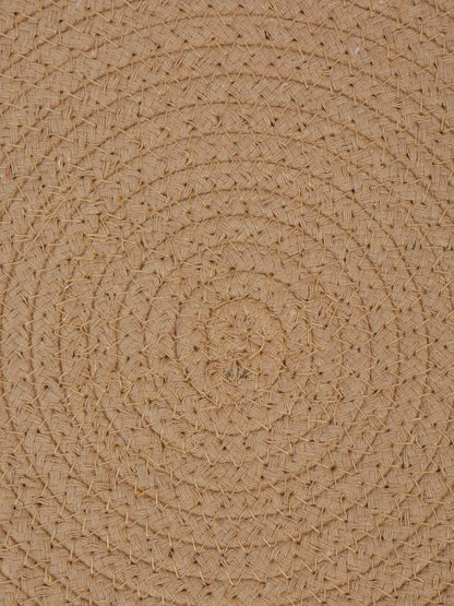 Beige & White Self Design Pure Cotton Table Placemats image 3