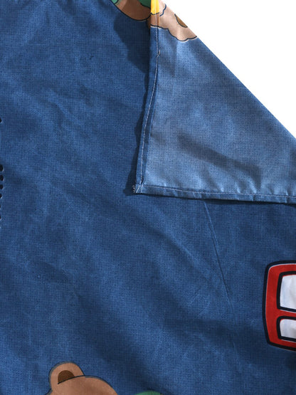 Hosta Homes Happy Teddy Multicolored Kids Bed Sheet With Pillow Covers image 4