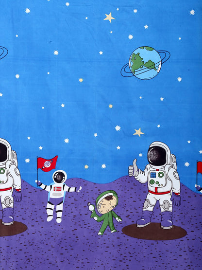 Hosta Homes Space Explorer Multicolored Kids Bed Sheet with Pillow Covers  image 2