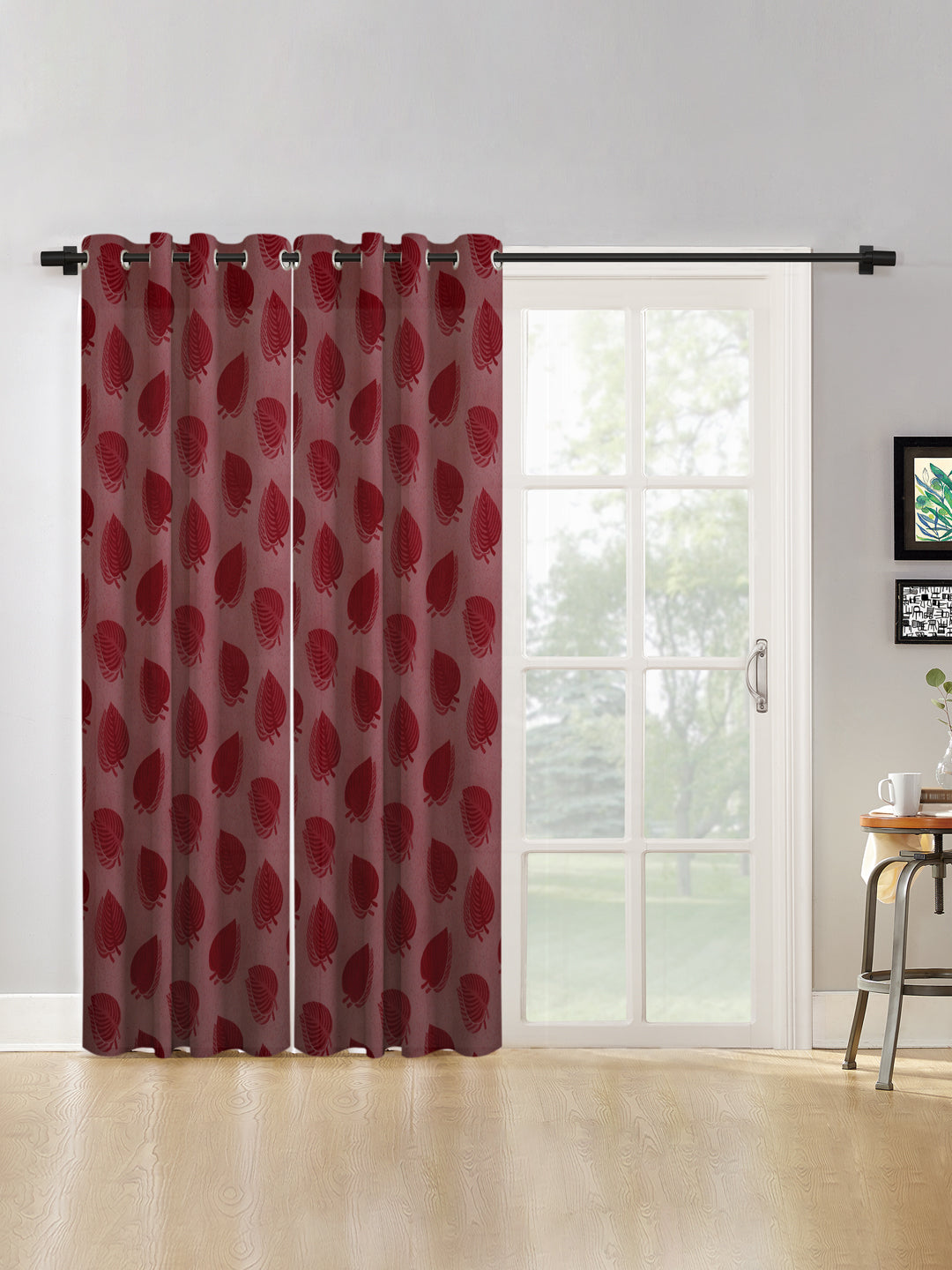 Floral Design XL Door Curtain Pack of 2 image 0