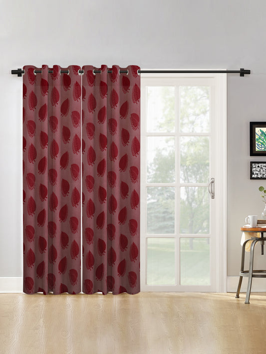 Floral Design XL Door Curtain Pack of 2 image 0