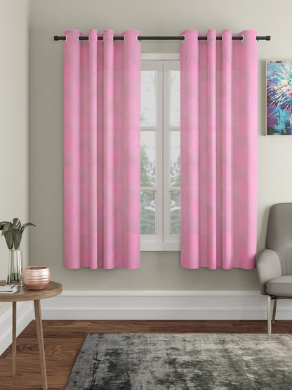 Floral Design Window Curtain Pack of 2 image 0