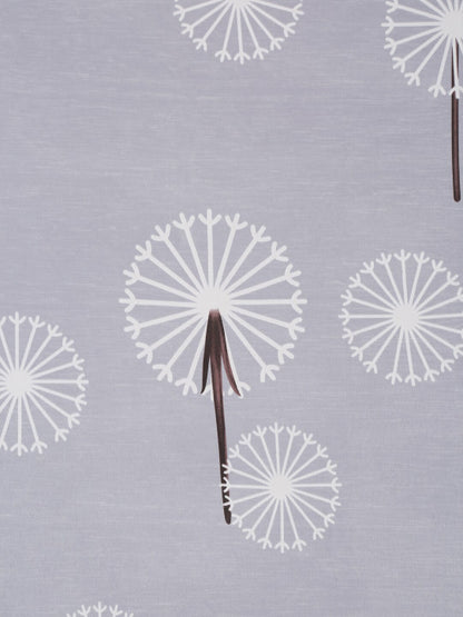 Grey & White 210 TC Cotton Flat Single Bedsheet With 1 Pillow Cover