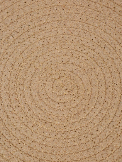 Beige & Grey Self Design Pure Cotton Table Placemats image 3