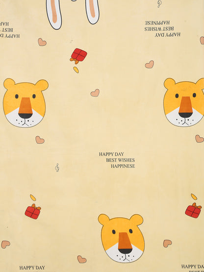 Hosta Homes Animal Printed Multicolored Bed Sheet With Pillow Cover image 2