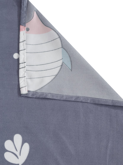 Hosta Homes Cute Mini Fish Printed Multicolored Bed Sheet With Pillow Covers image 5