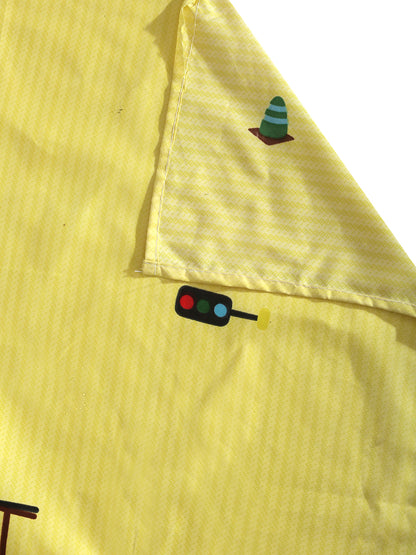 Hosta Homes Farmer Work Zone Multicolored Bed Sheet With Pillow Cover image 4