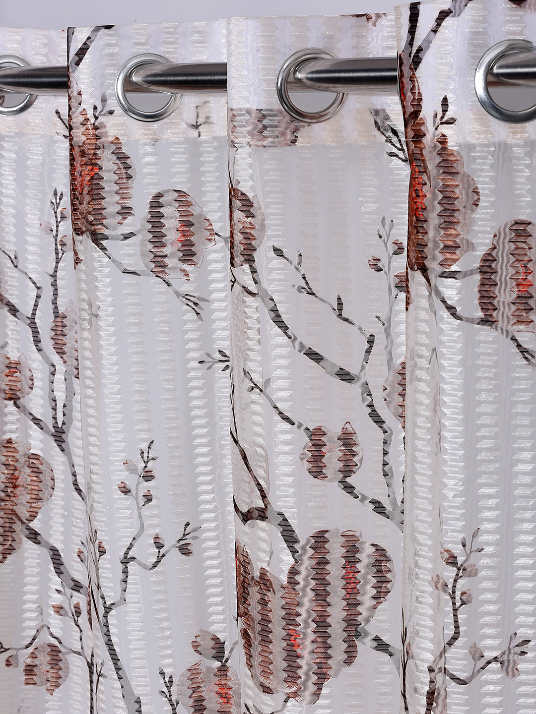 Floral Design Door Curtain Pack of 3 image 1