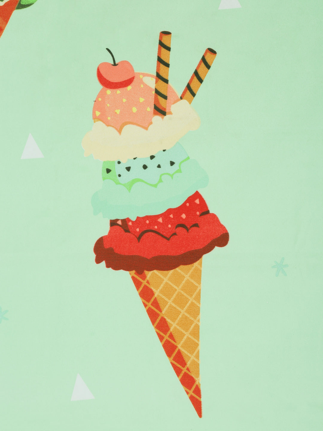 Hosta Homes Ice Cream Cone Multicolored Bed Sheet With Pillow Cover image 3