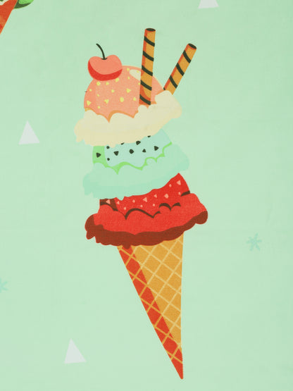 Hosta Homes Ice Cream Cone Multicolored Bed Sheet With Pillow Cover image 3