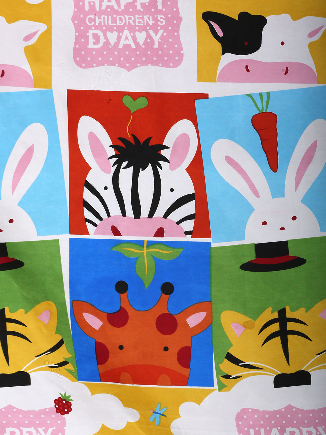 Hosta Homes Jungle Buddies Multicolored Bed Sheet With Pillow Cover image 2