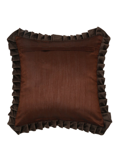 SOFT QUILTED VELVET FRILLED CUSHION COVERS image 3