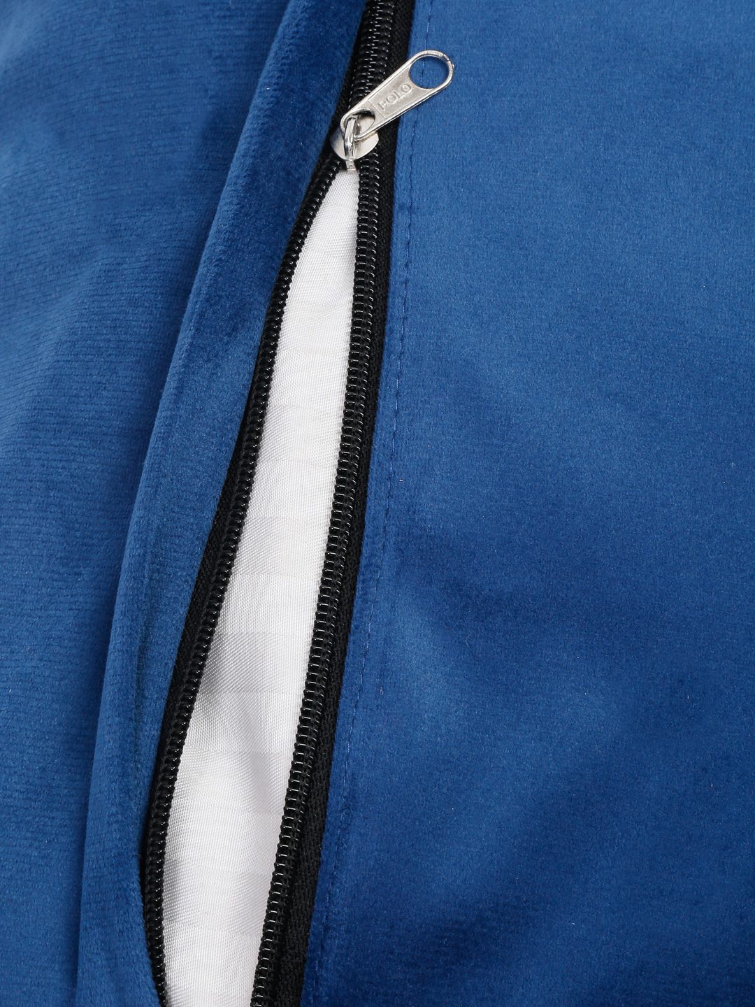 16X16 Soft Velvet , Foil Printed Blue ,Zipper image 4