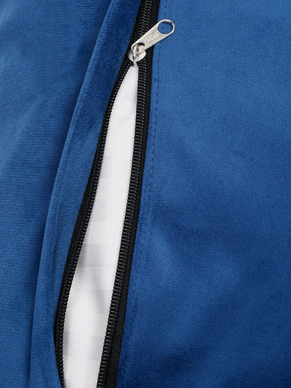 16X16 Soft Velvet , Foil Printed Blue ,Zipper image 4