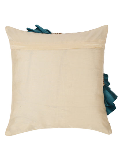 Quilted Velvet Frill Cushion Covers with Zipper image 3