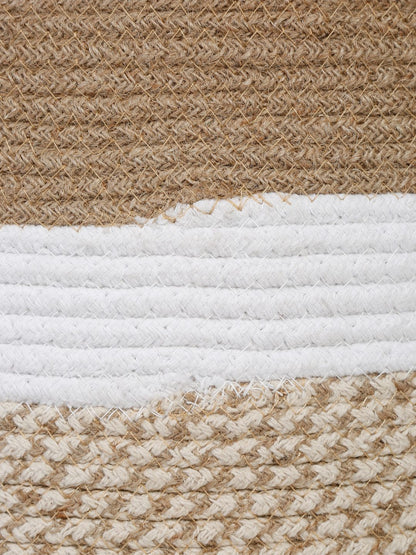 JUTE COTTON HAND WOVEN LAUNDRY HAMPER WITH COVER BY HOSTA HOMES image 2