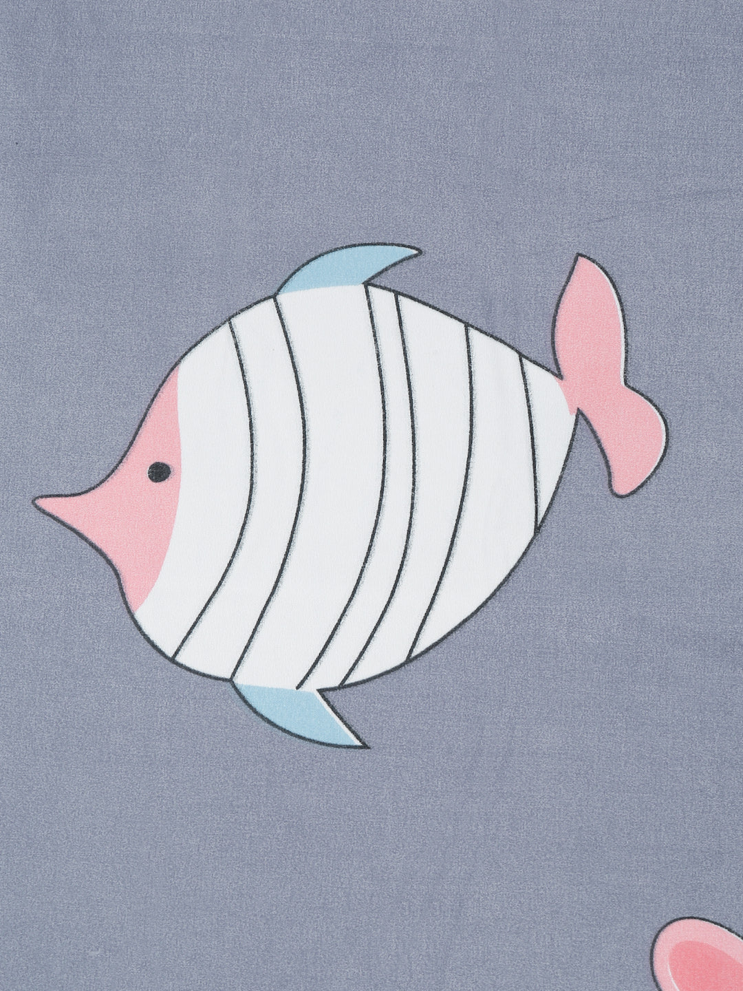 Hosta Homes Cute Mini Fish Printed Multicolored Bed Sheet With Pillow Cover image 3