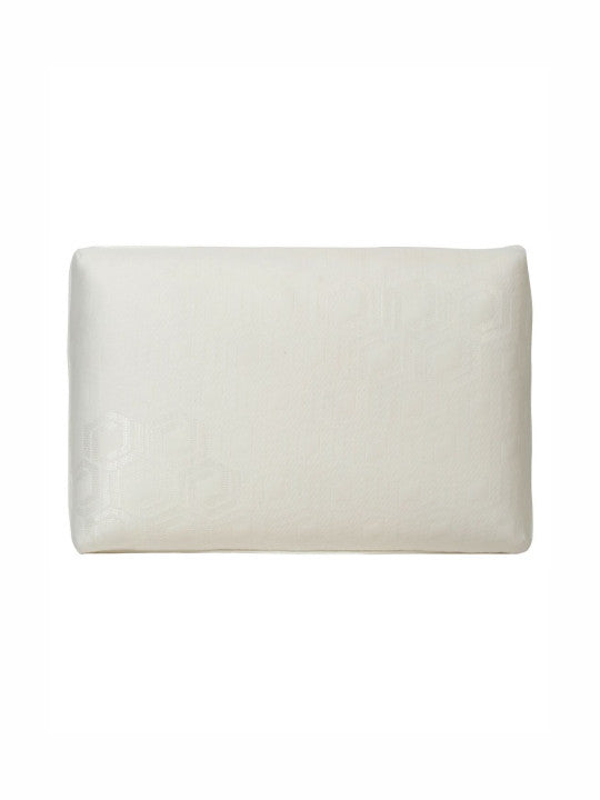 Cream Solid Cotton Medium Memory Foam Sleep Pillow-68.58 x 43.18 cm