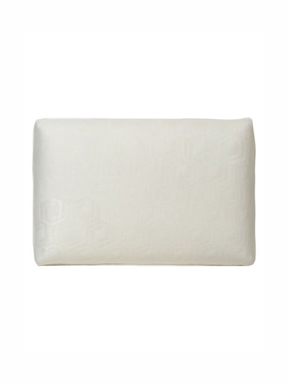 Cream Solid Cotton Medium Memory Foam Sleep Pillow-68.58 x 43.18 cm