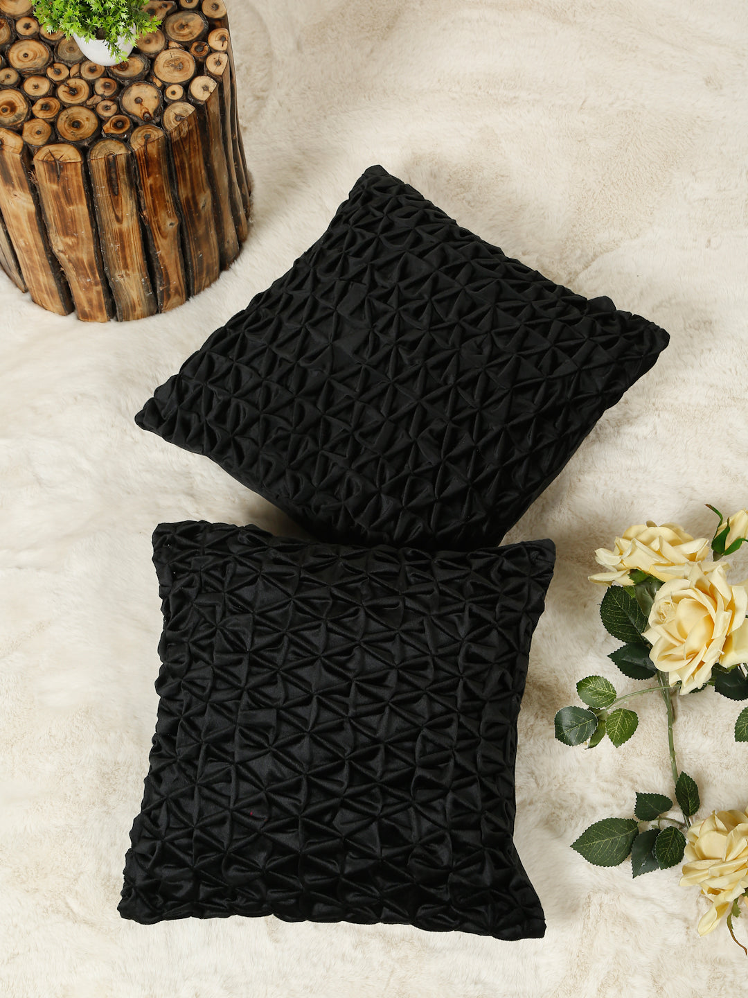 SOFT VELVET HAND CRATFED CUSHION COVERS ( 16 X 16 INCH )