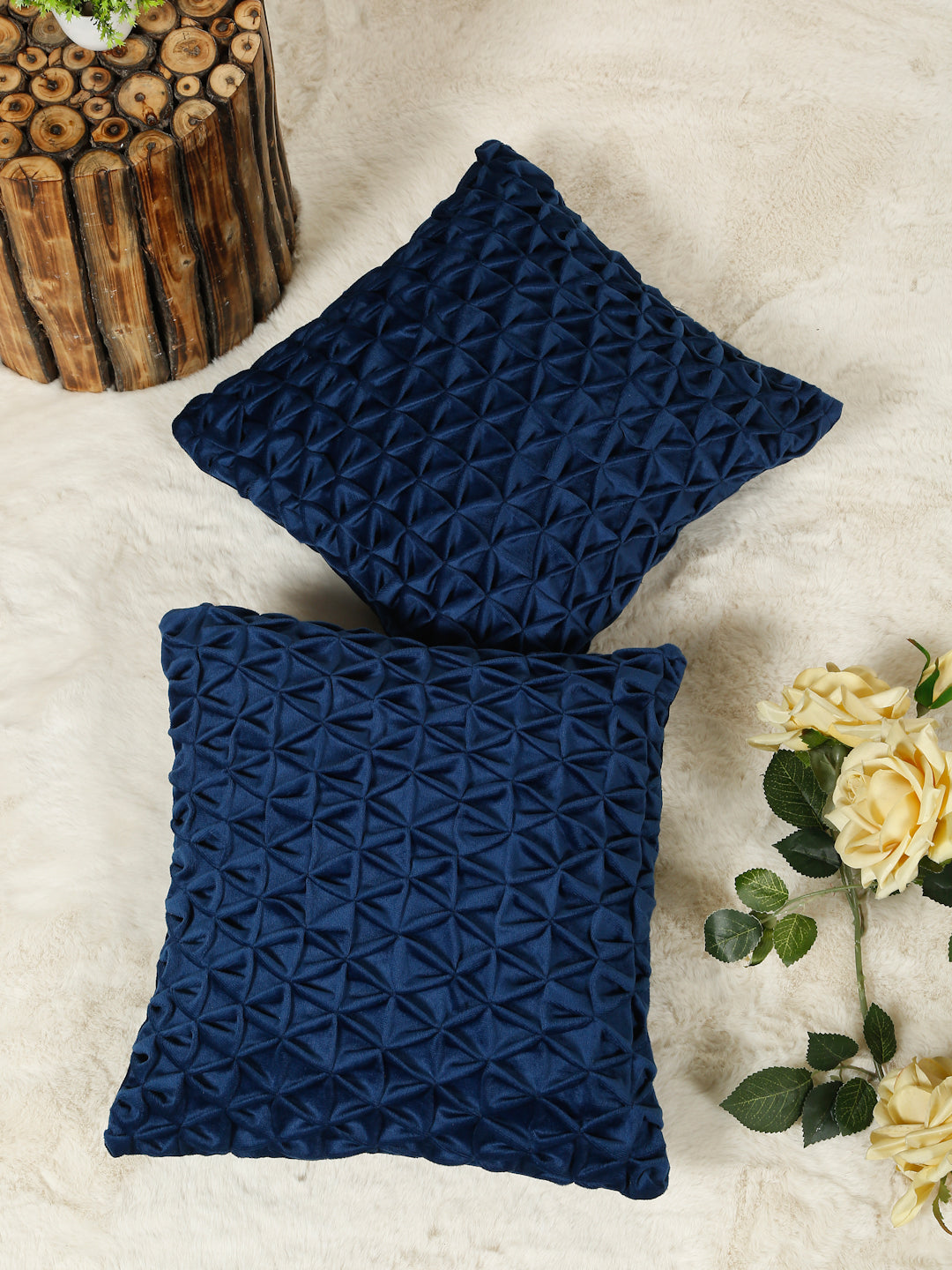 SOFT VELVET HAND CRATFED CUSHION COVERS ( 16 X 16 INCH )