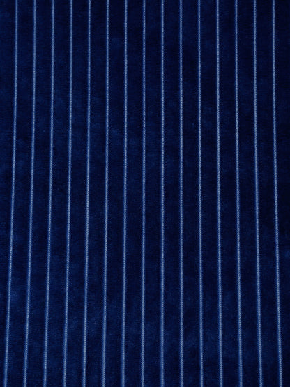 Blue Luxury Ultra Soft Embossed Sherpa Double Bed Blanket