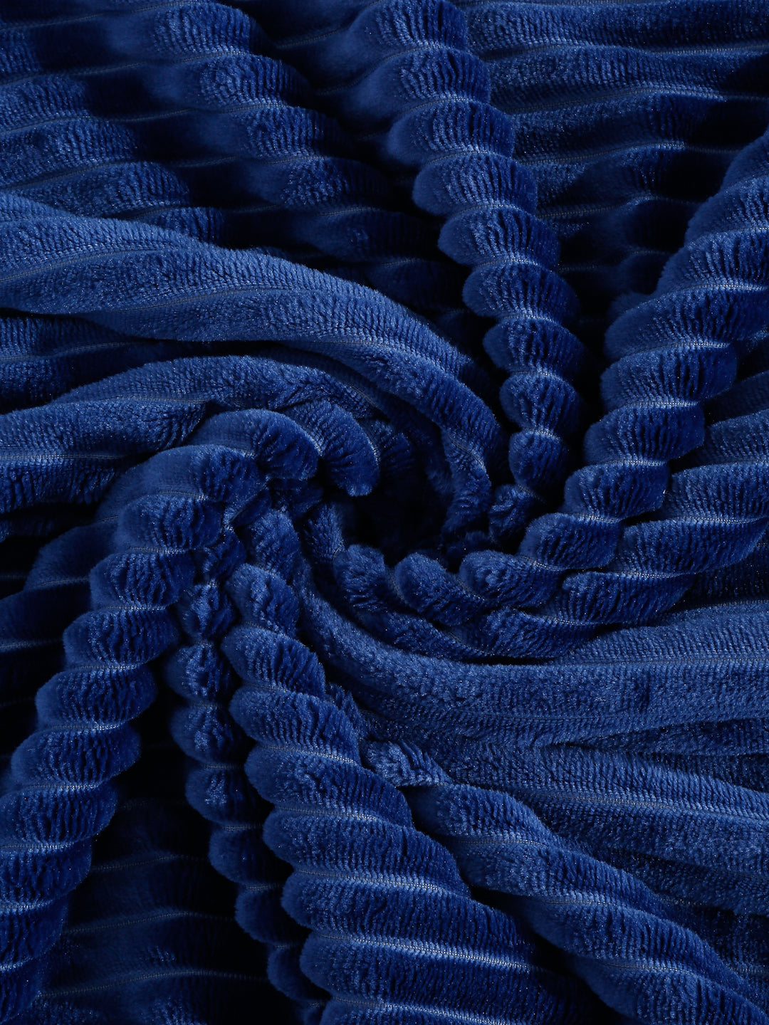 Blue Luxury Ultra Soft Embossed Sherpa Double Bed Blanket