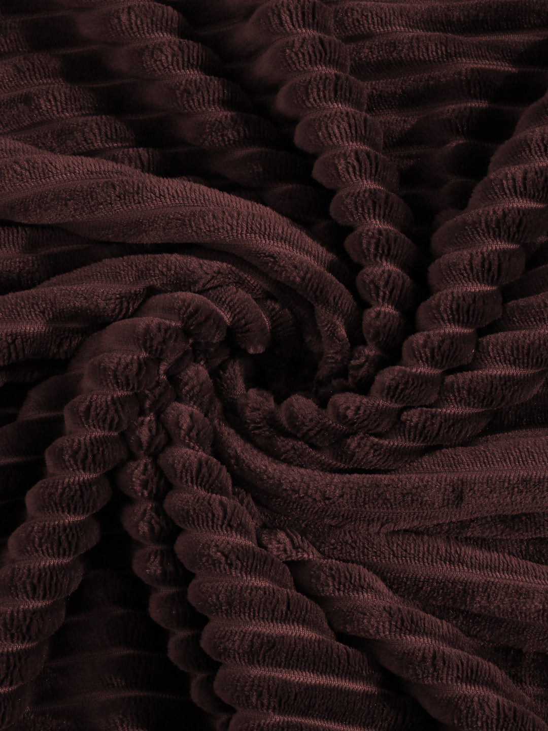 Brown Luxury Ultra Soft Embossed Sherpa Double Bed Blanket