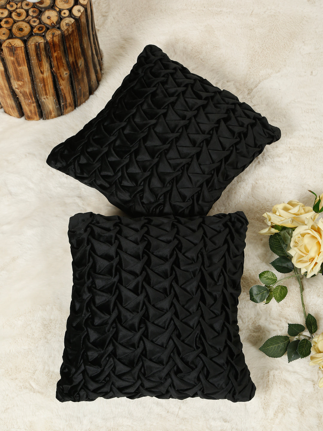 SOFT VELVET HAND CRATFED CUSHION COVERS ( 16 X 16 INCH )