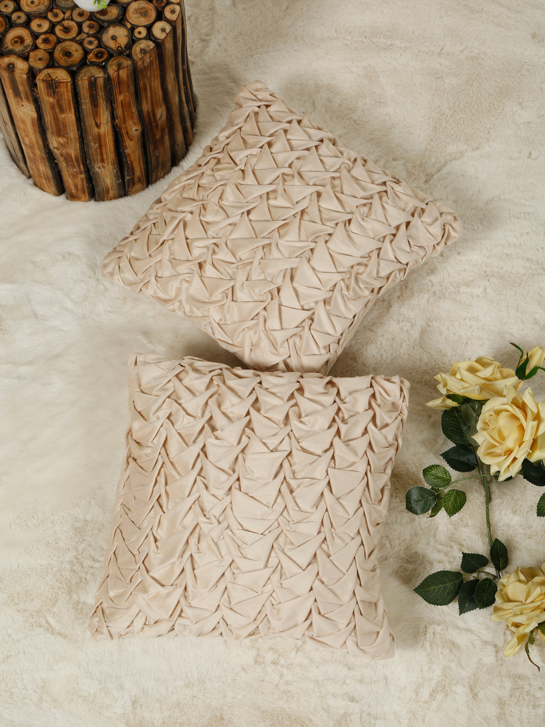 SOFT VELVET HAND CRATFED CUSHION COVERS ( 16 X 16 INCH )