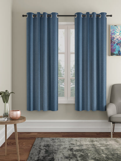 Self Design Polyester Blackout Curtains  (PACK OF 1)