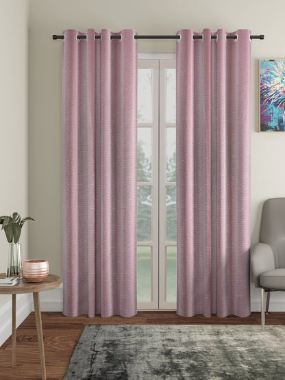 Self Design Polyester Blackout Curtains  (PACK OF 1)