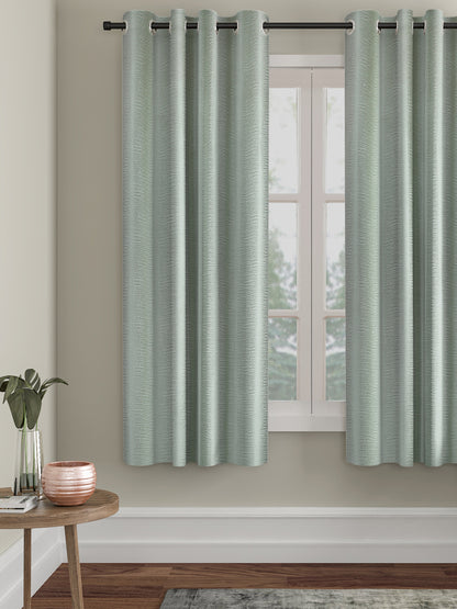 Self Design Polyester Blackout Curtains  (PACK OF 1)