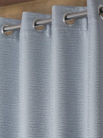 Self Design Polyester Blackout Curtains  (PACK OF 1)