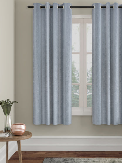 Self Design Polyester Blackout Curtains  (PACK OF 1)