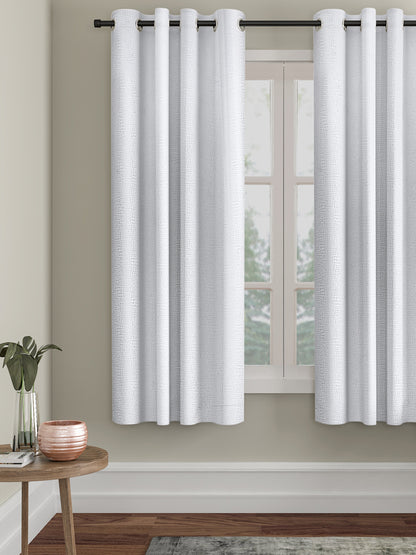 Self Design Polyester Blackout Curtains  (PACK OF 1)