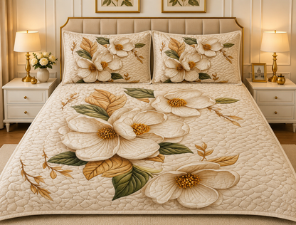 Soft Fabric 7D Pattern Printed Double Bed Sheet with 2 Pillow Covers