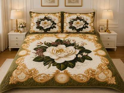 Soft Fabric 7D Pattern Printed Double Bed Sheet with 2 Pillow Covers