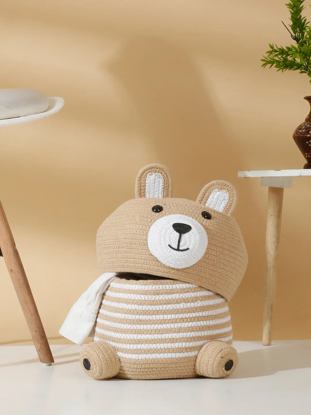 Cute teddy bear laundry basket for nursery
