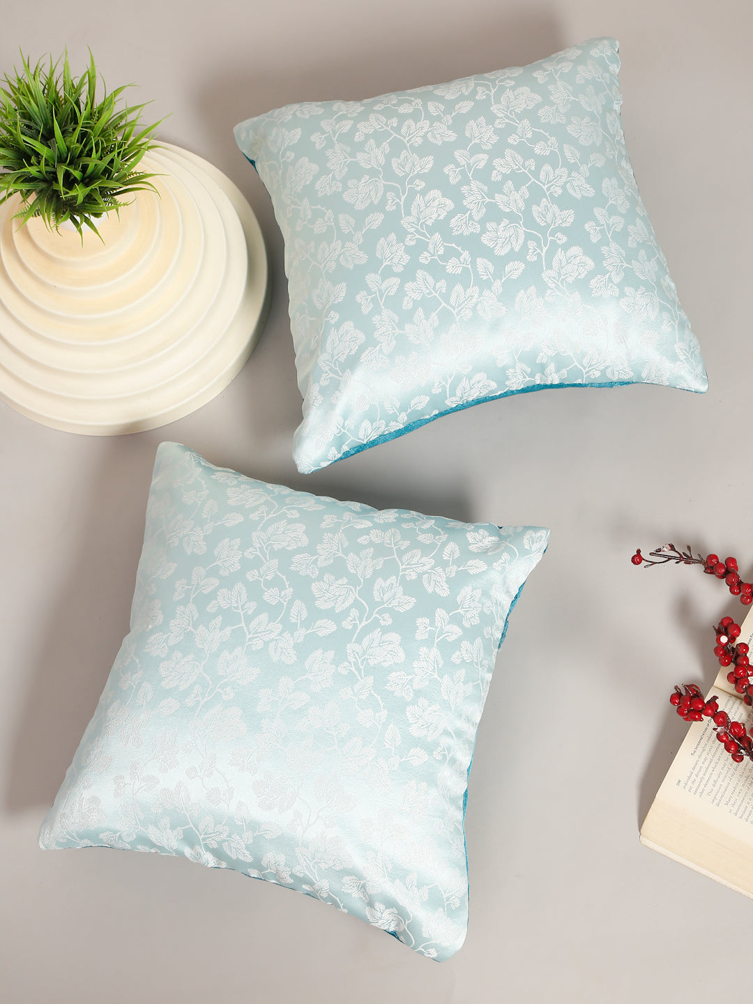 Self Design Jacquard Polyester cushion coverS ( 16 X 16 :: 24 X 24 INCH )