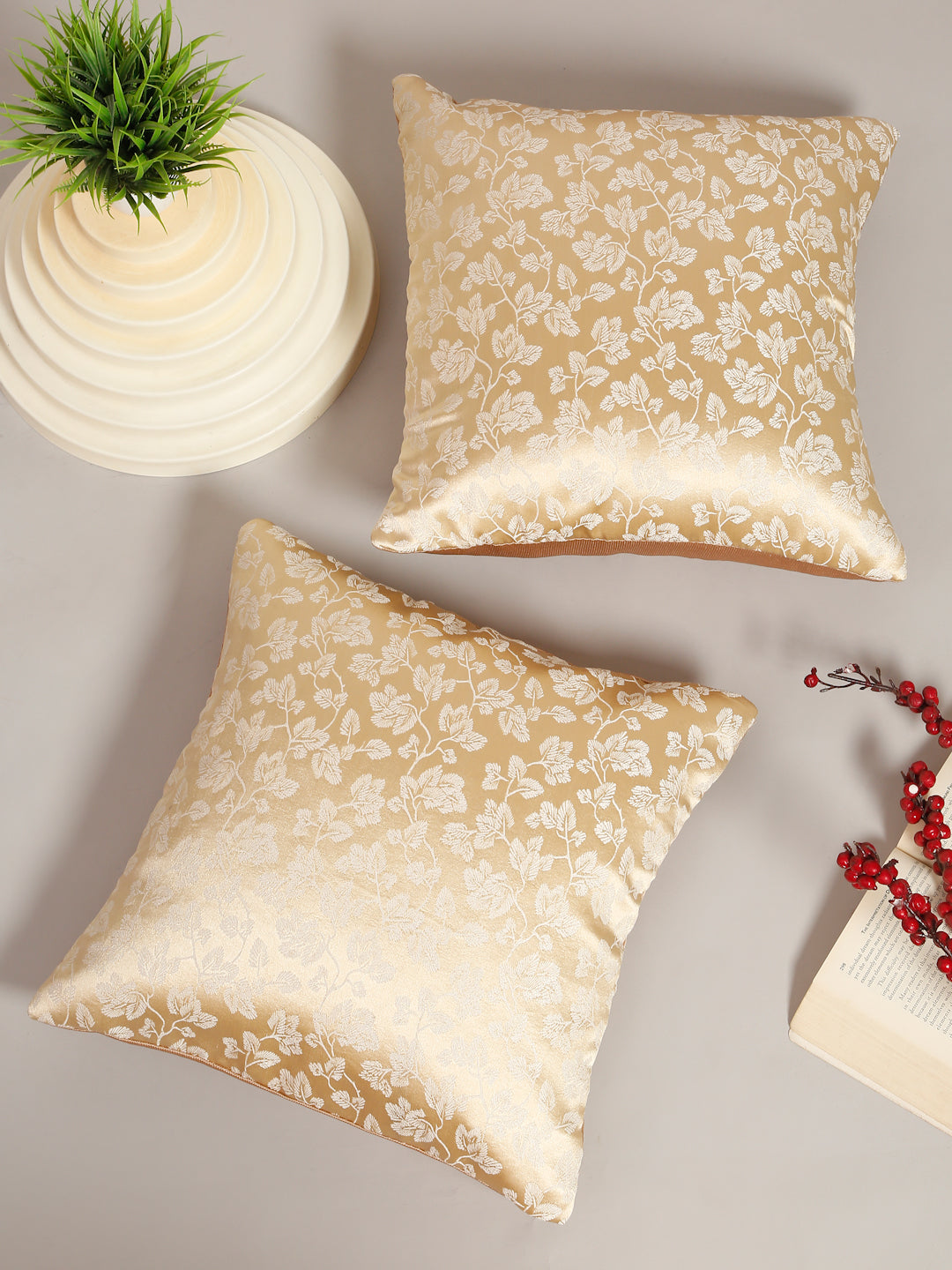 Self Design Jacquard Polyester cushion coverS ( 16 X 16 :: 24 X 24 INCH )