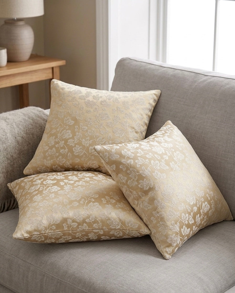 Self Design Jacquard Polyester cushion coverS ( 16 X 16 :: 24 X 24 INCH )
