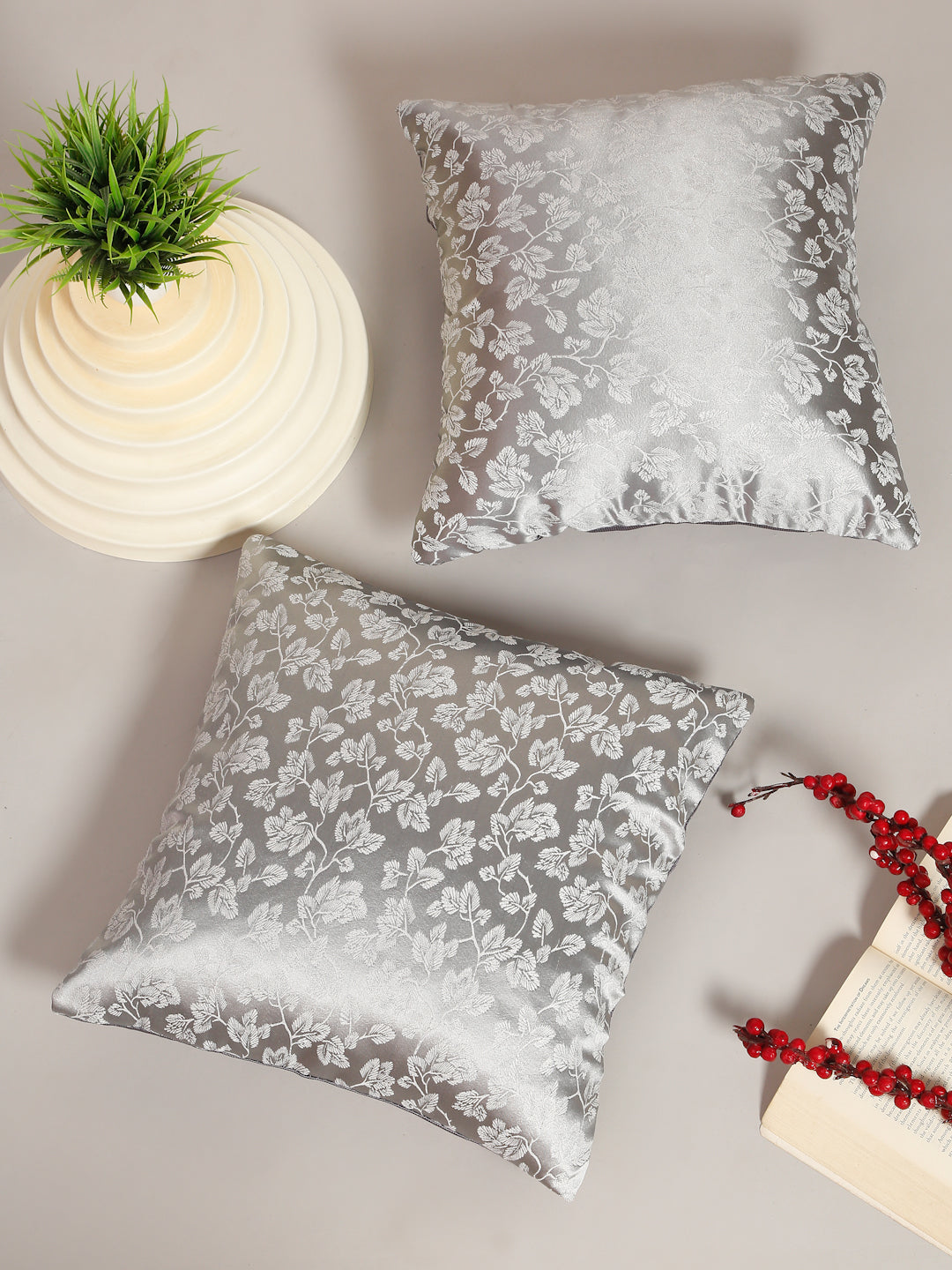Self Design Jacquard Polyester cushion coverS ( 16 X 16 :: 24 X 24 INCH )